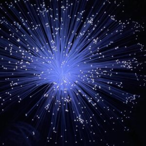 Crystal base fiber optic lamp